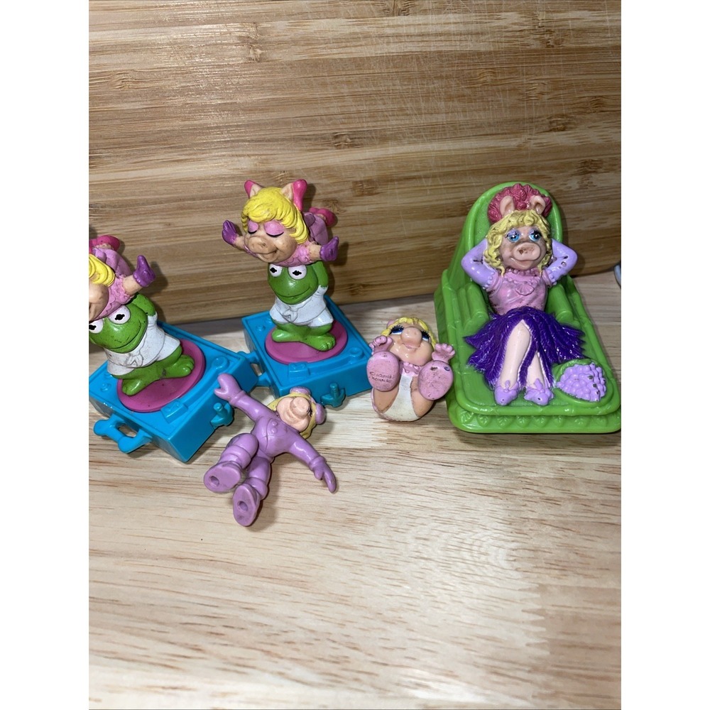 Vintage Muppet Babies PVC Figure Lot Miss Piggy Kermit the Frog Jim Henson Toys